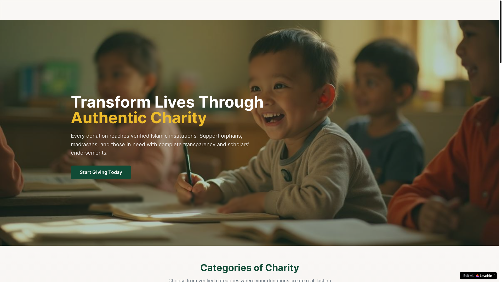 website screenshot of https://sadaqazakat.in/
