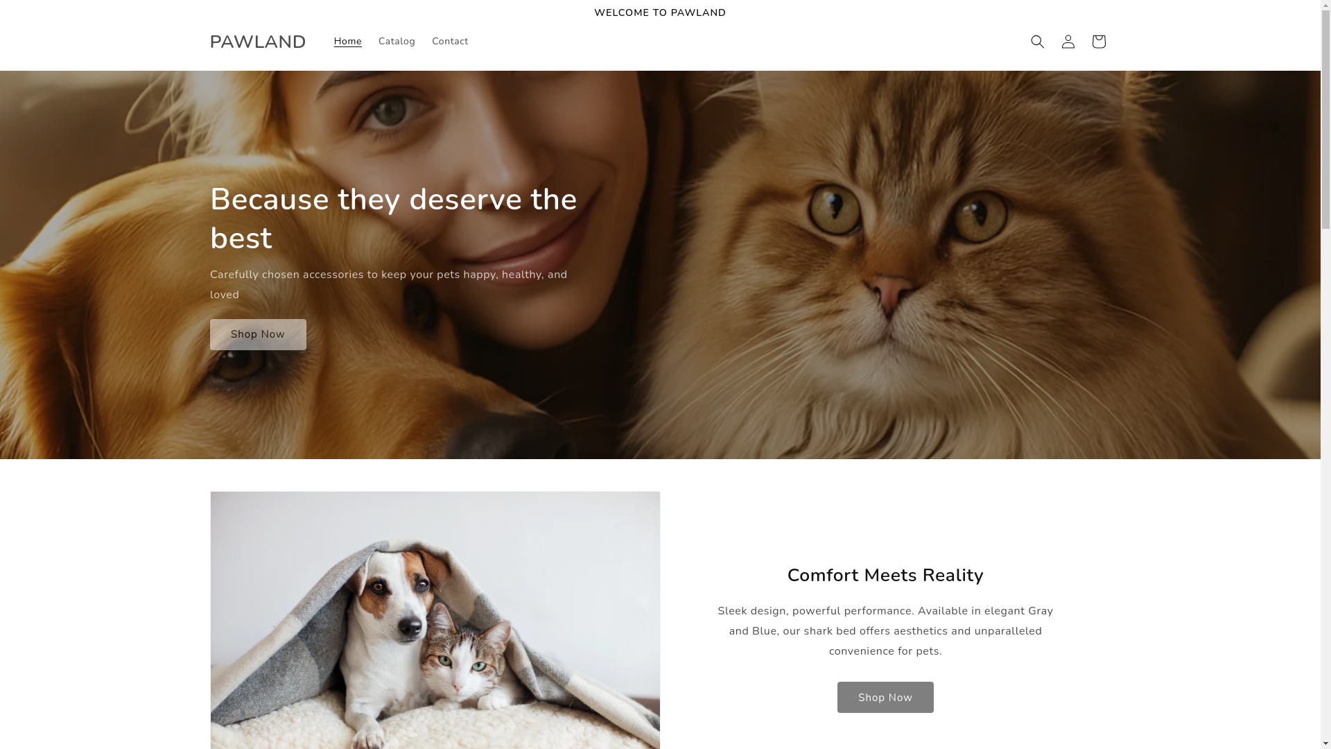 website screenshot of https://pawland.fr/