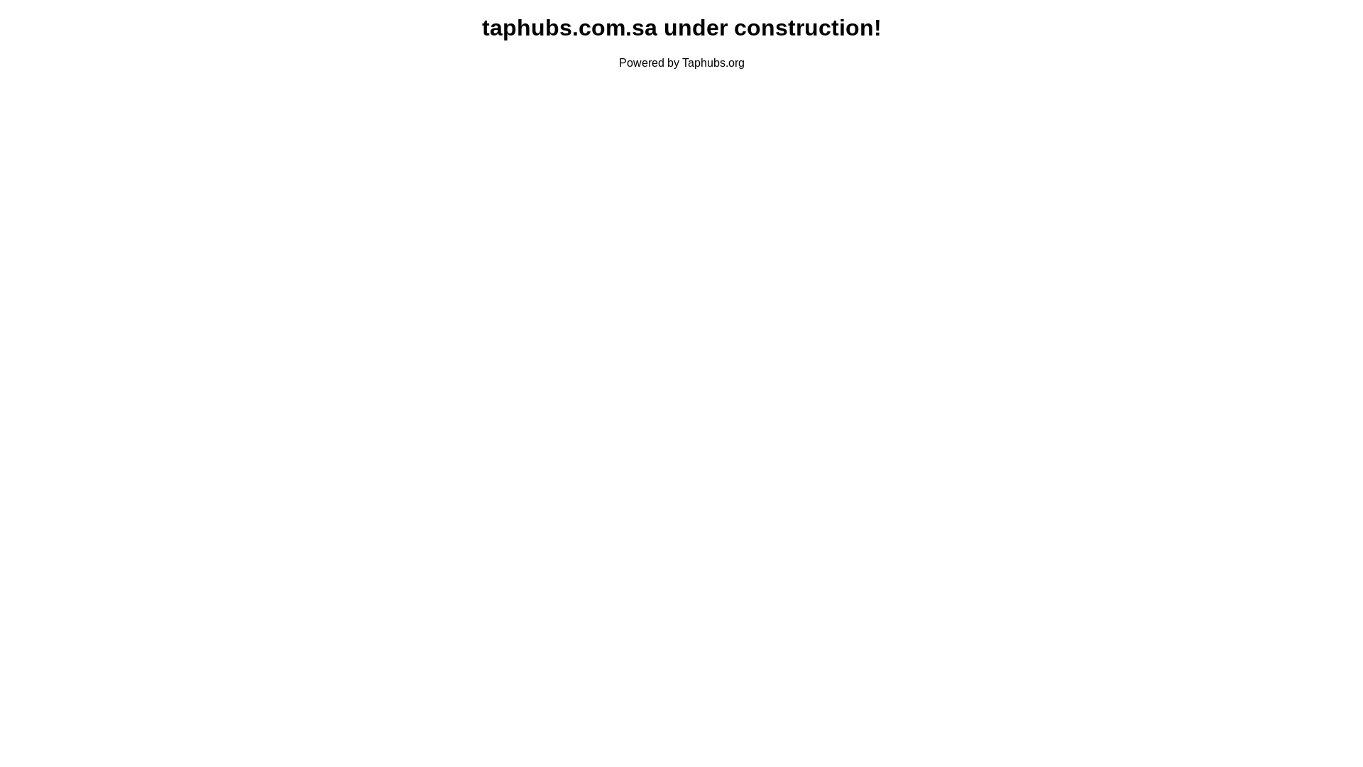 website screenshot of https://taphubs.com.sa/