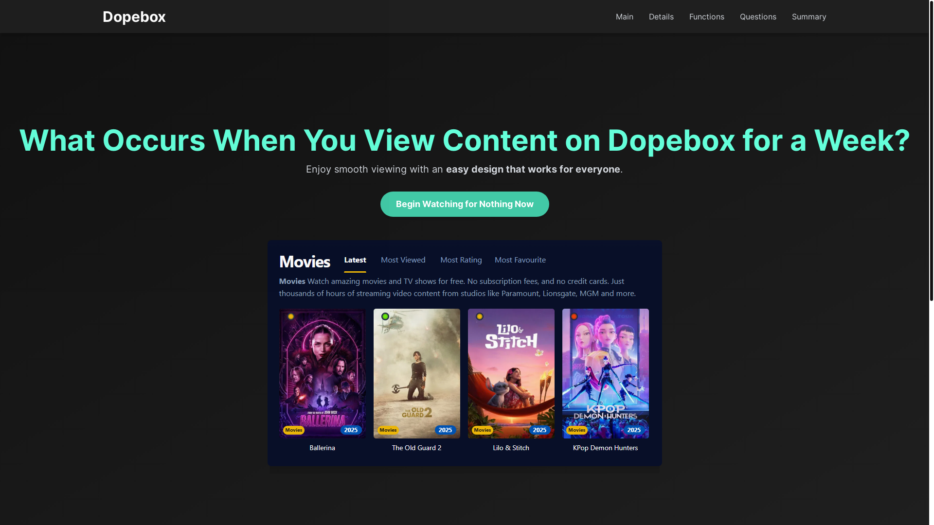 website screenshot of https://dopebox-mcsd.pages.dev/