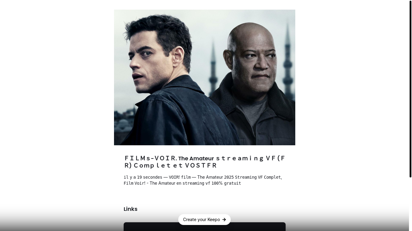 website screenshot of https://keepo.io/theamateurstreamingvf/