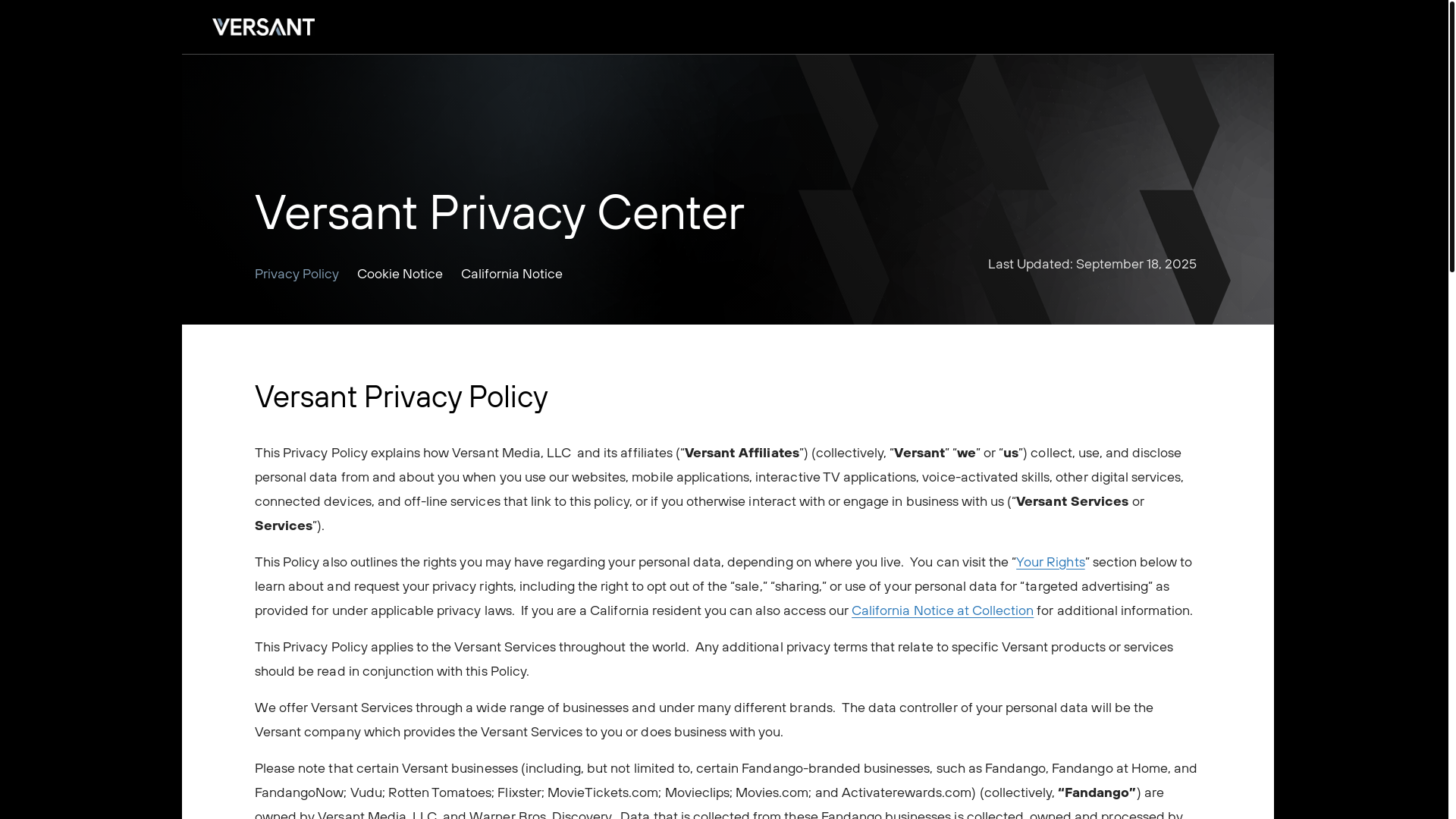 website screenshot of https://www.ms.now/privacy-policy