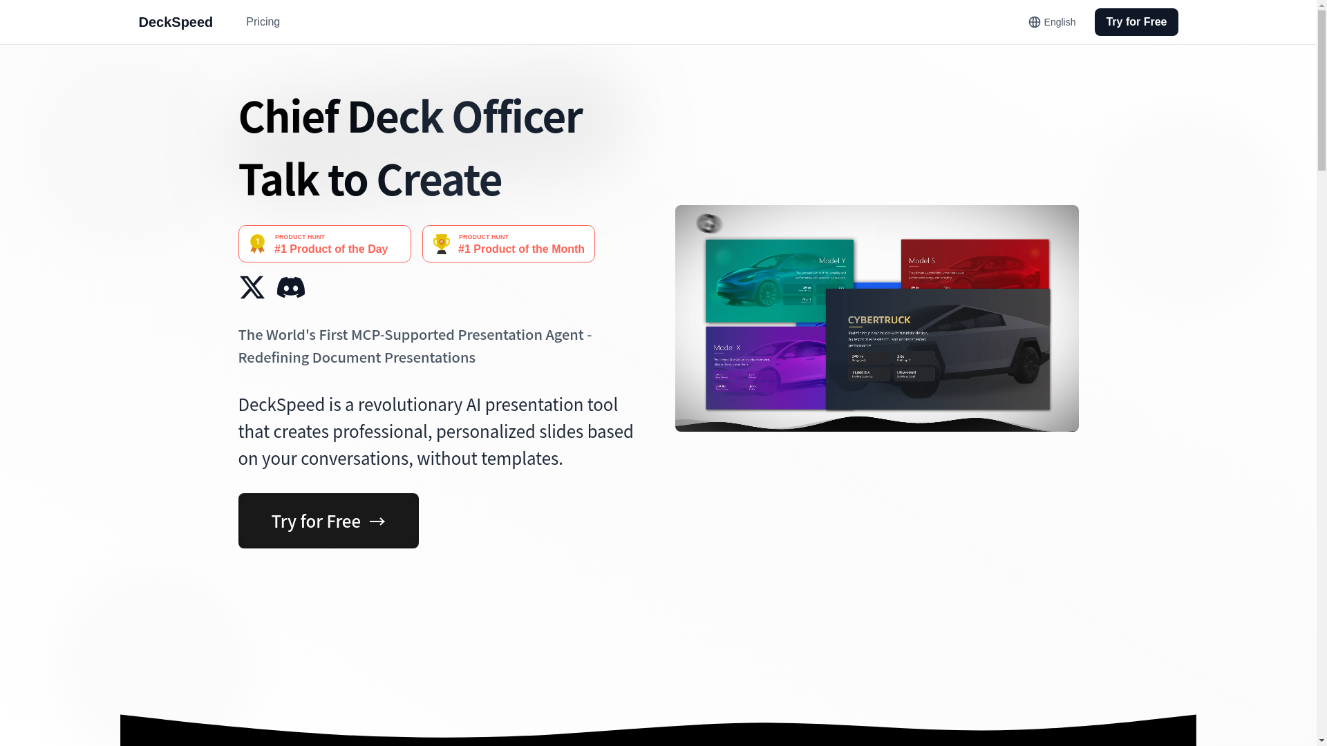 website screenshot of https://deckspeed-landing.pages.dev/