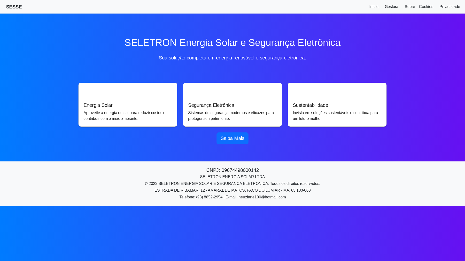 website screenshot of https://atendimentoseletron.pages.dev/