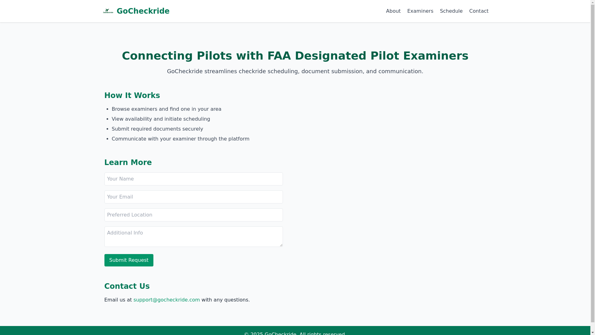 website screenshot of https://gocheckride.com/