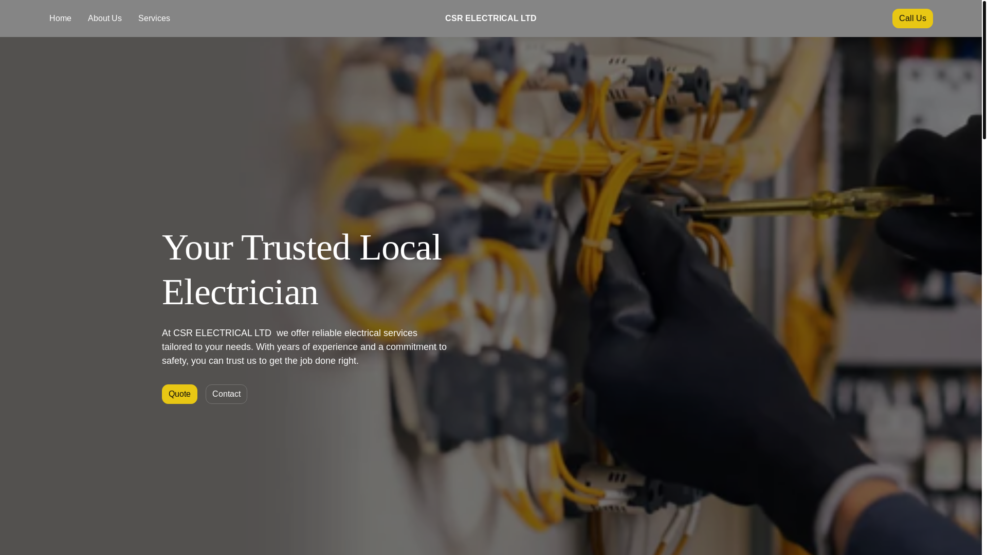 website screenshot of https://csrelectricalltd.com/