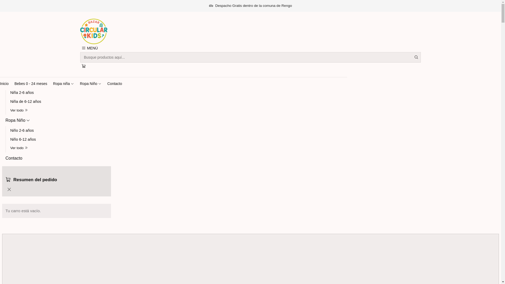 website screenshot of https://bazarcircular.cl/