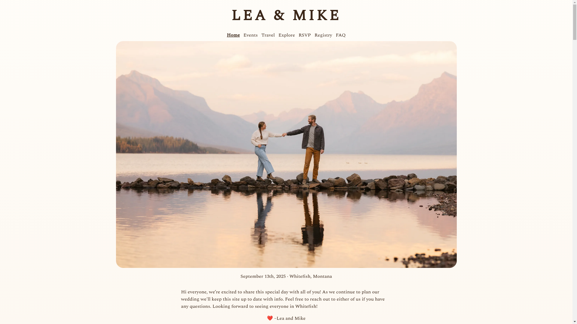 website screenshot of https://mikeandlea-com.pages.dev/