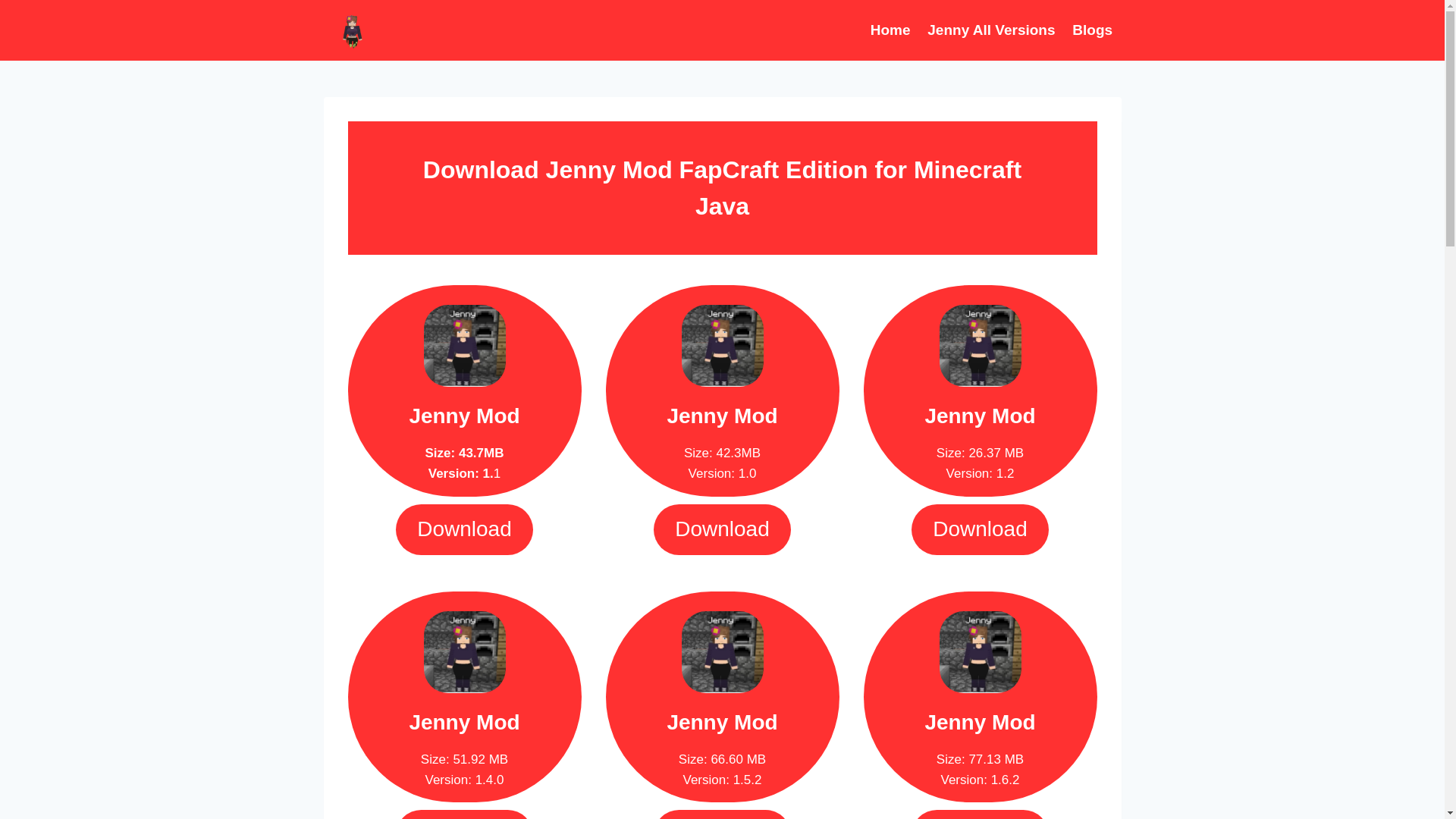 website screenshot of https://jennymod.xyz/jenny-mod-fapcraft-edition/
