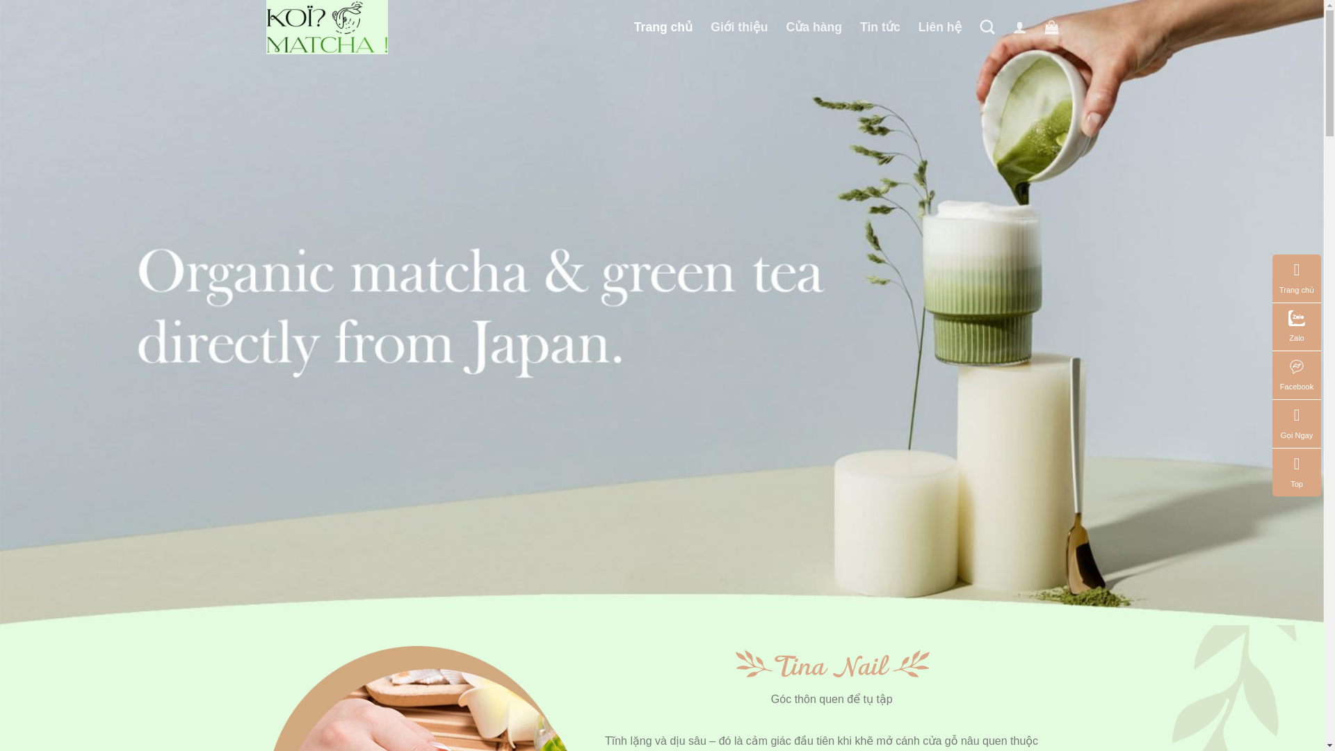 website screenshot of https://koimatchatea.com/
