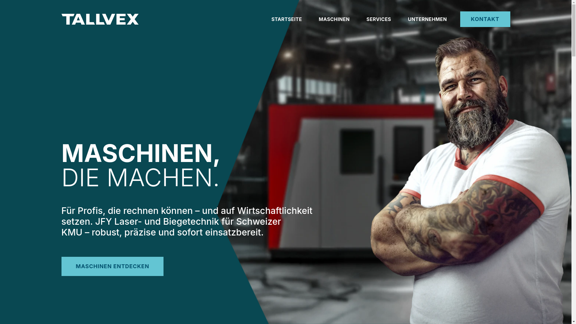 website screenshot of https://tallvex.ch/