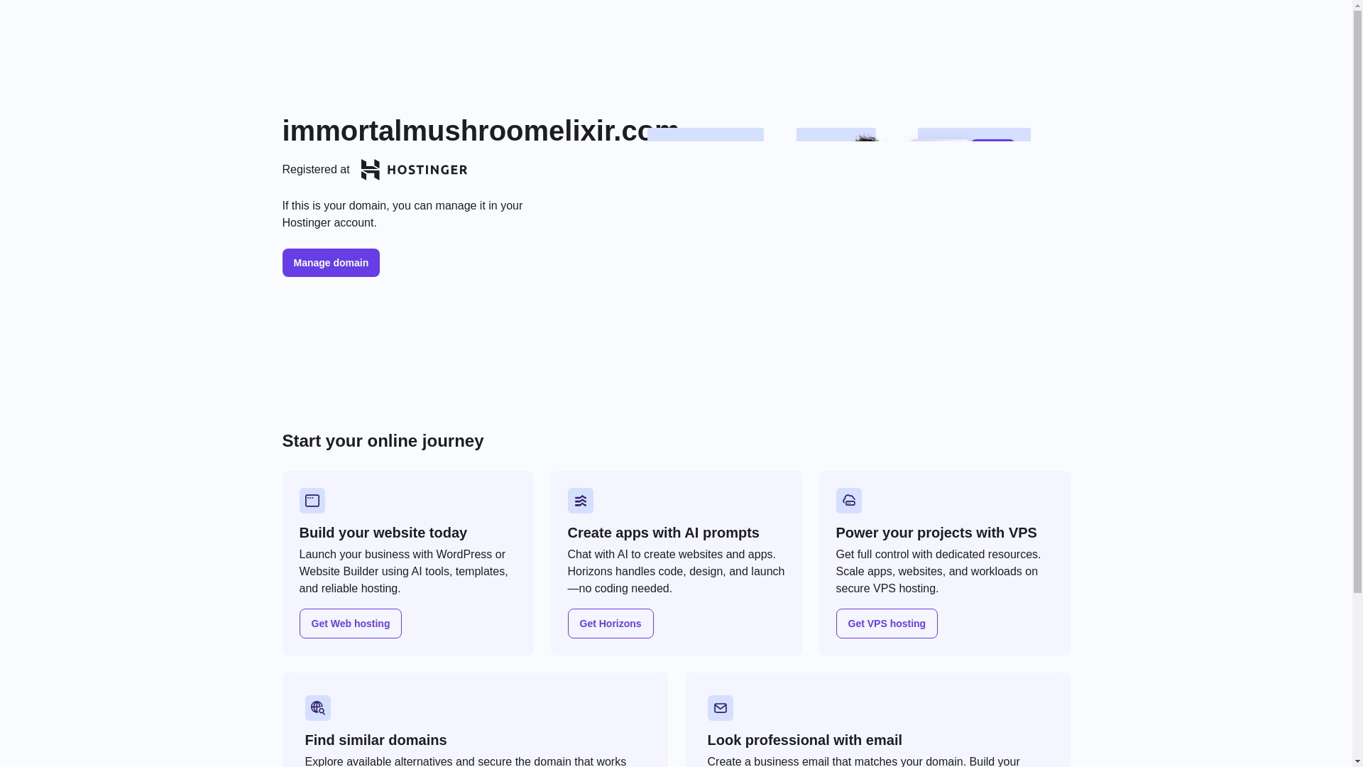 website screenshot of https://immortalmushroomelixir.com/
