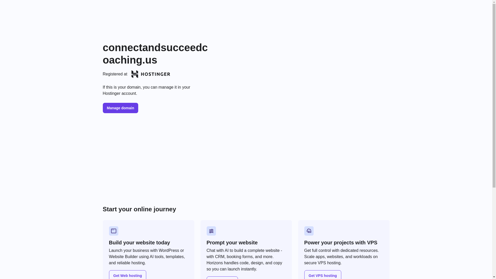 website screenshot of https://connectandsucceedcoaching.us/