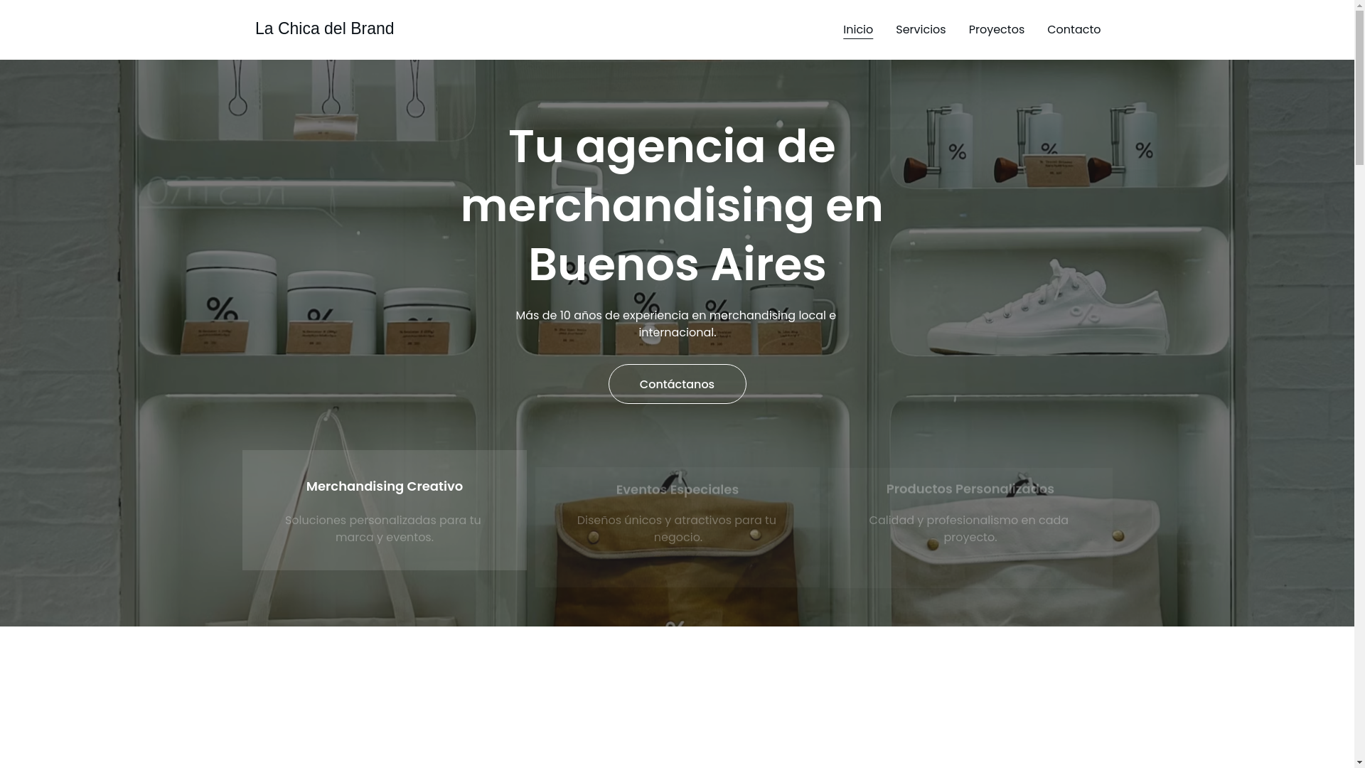 website screenshot of https://lachicadelbrand.com.ar/