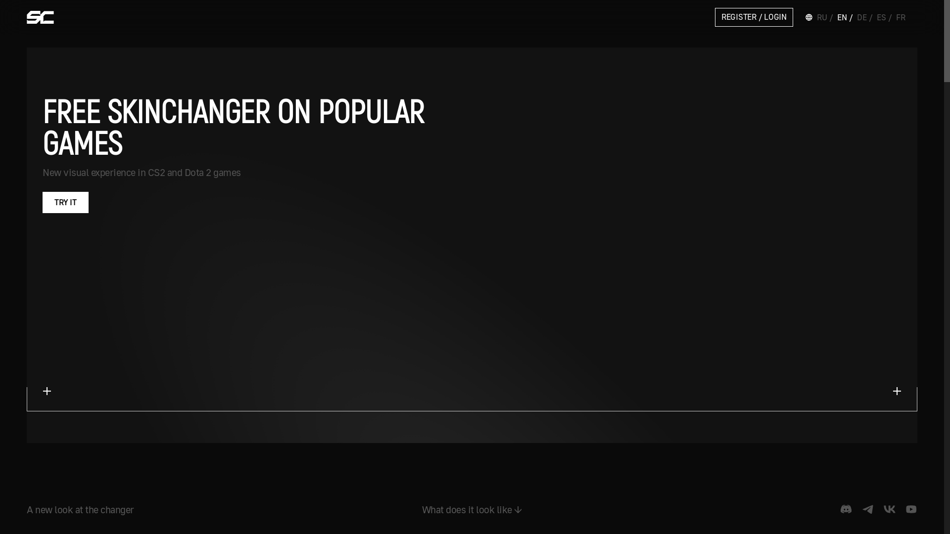 website screenshot of https://metaskins.gg/