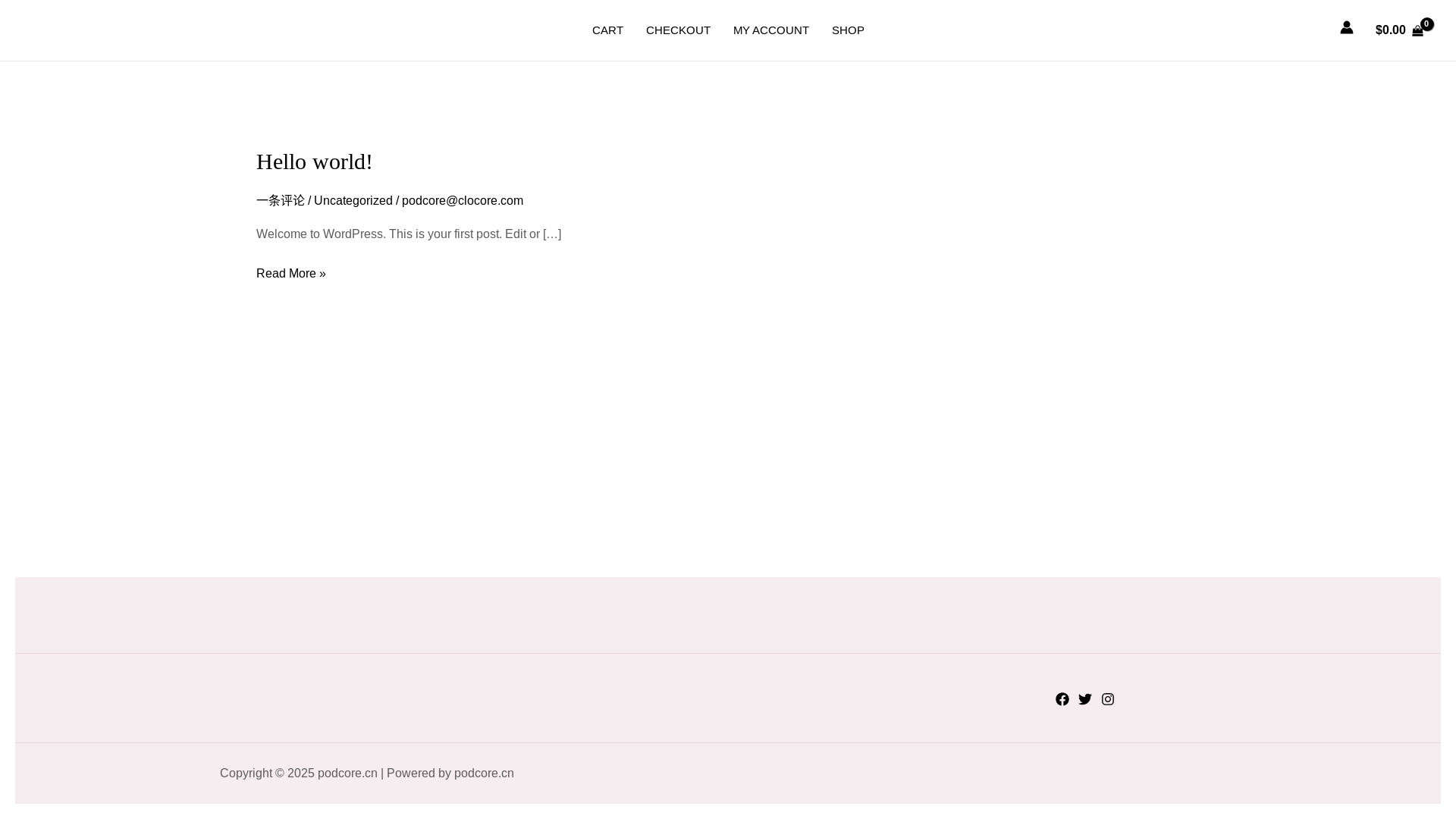 website screenshot of https://podcore.cn/