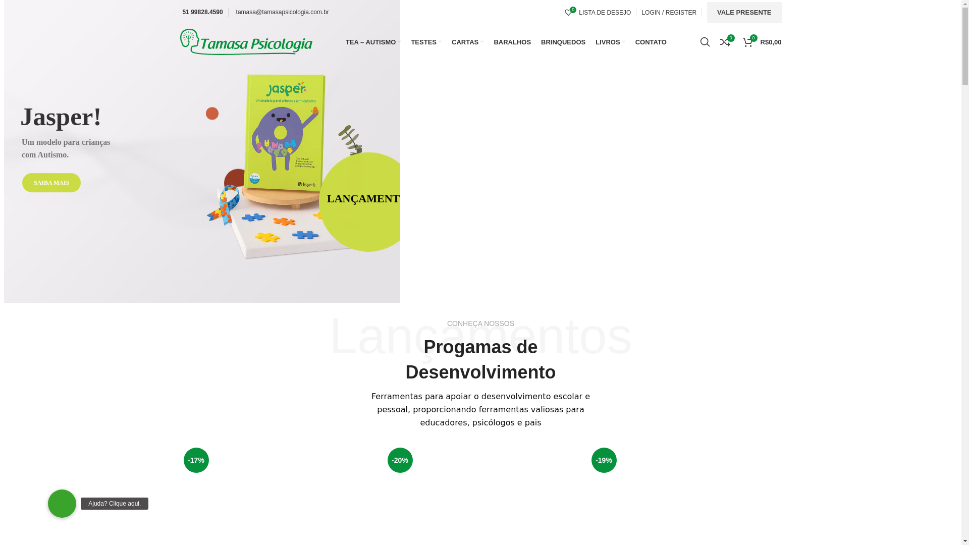 website screenshot of https://tamasapsicologia.com.br/
