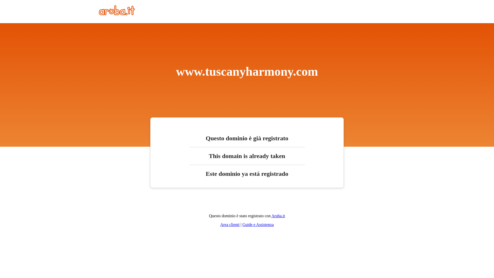 website screenshot of https://tuscanyharmony.it/