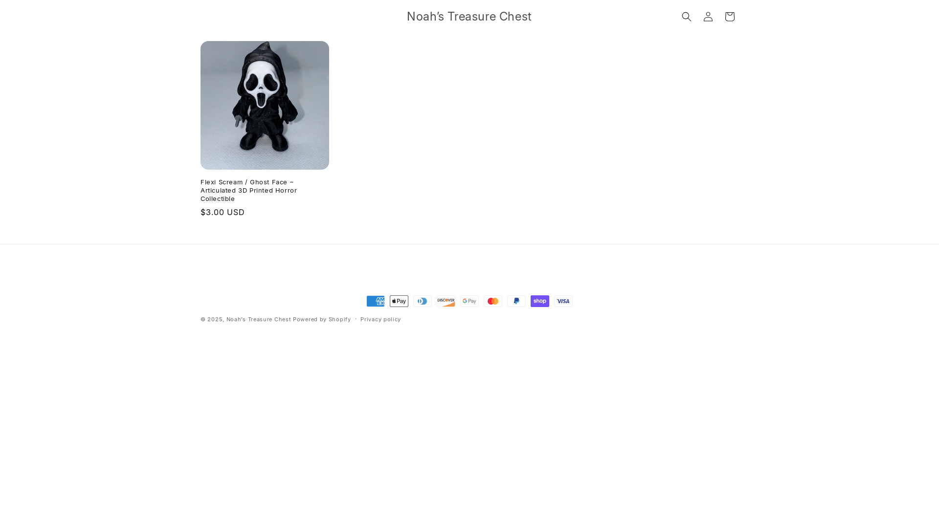 website screenshot of https://noahtreasurechest.com/