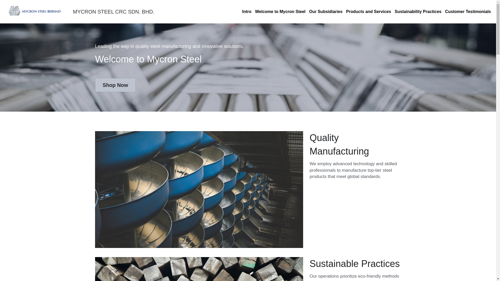 website screenshot of https://mycronsteel.sbs/