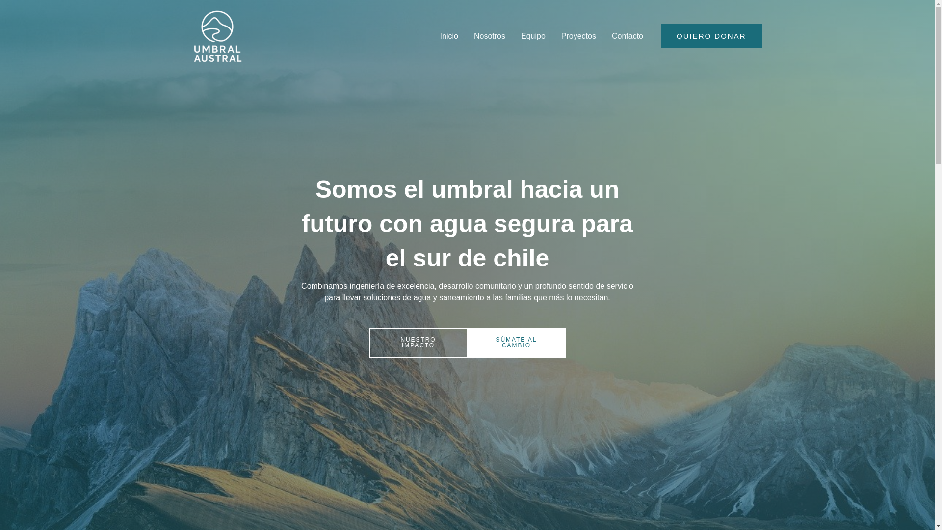 website screenshot of https://umbralaustral.cl/
