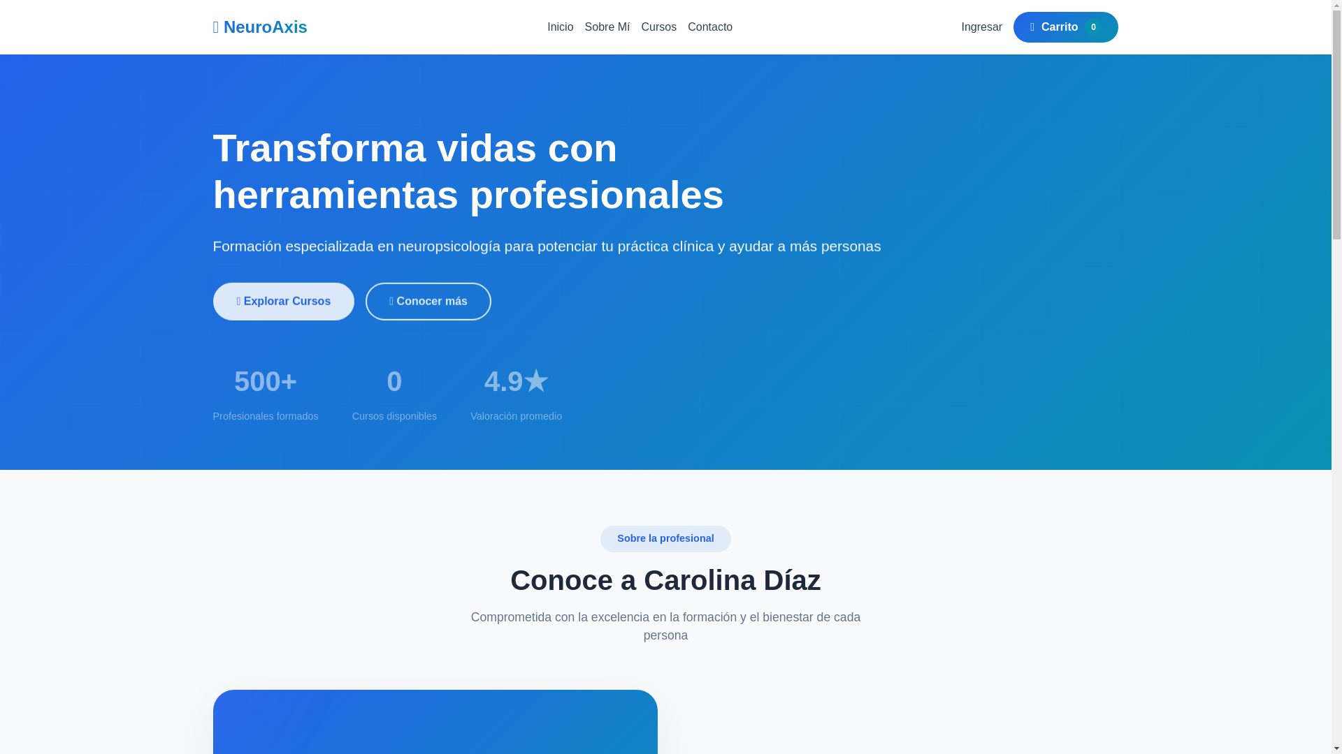 website screenshot of https://carolinadiaz.cl/
