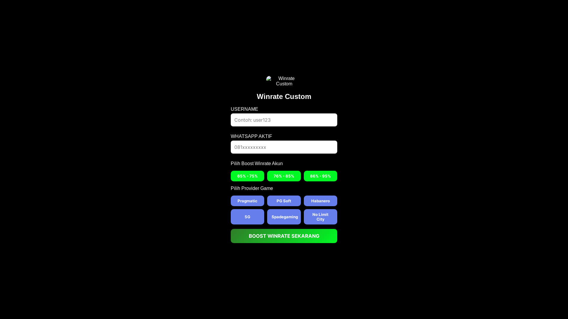 website screenshot of https://luckywinratecounterwin88.com/
