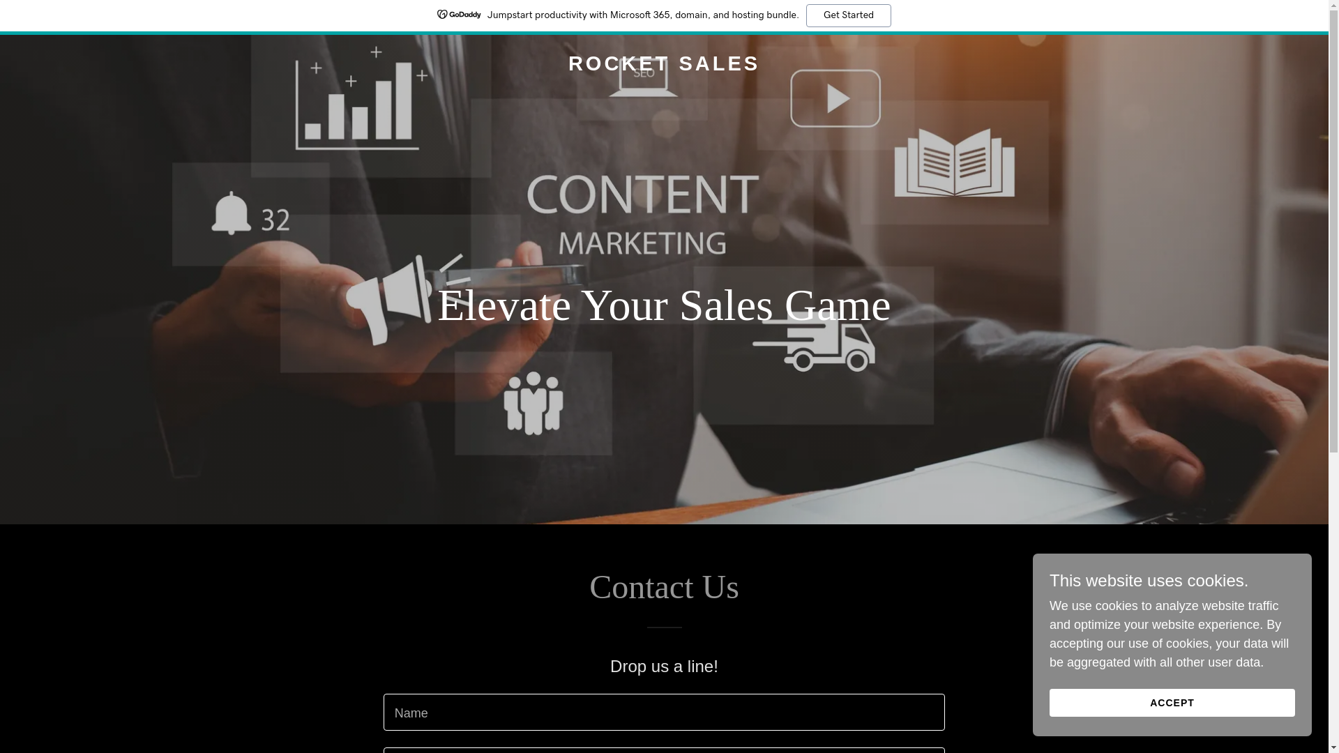 website screenshot of https://getrocketsales.com/