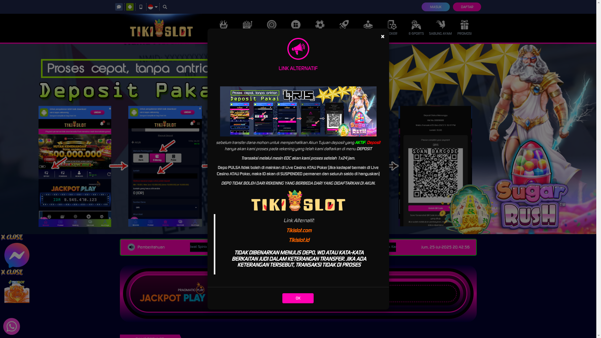 website screenshot of https://tikislotpg.pro/