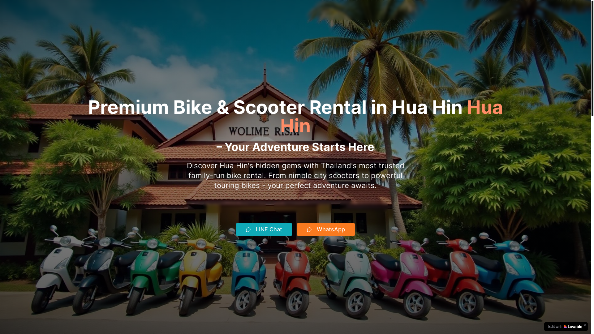 website screenshot of https://paladamotorbikerentalhuahin.com/