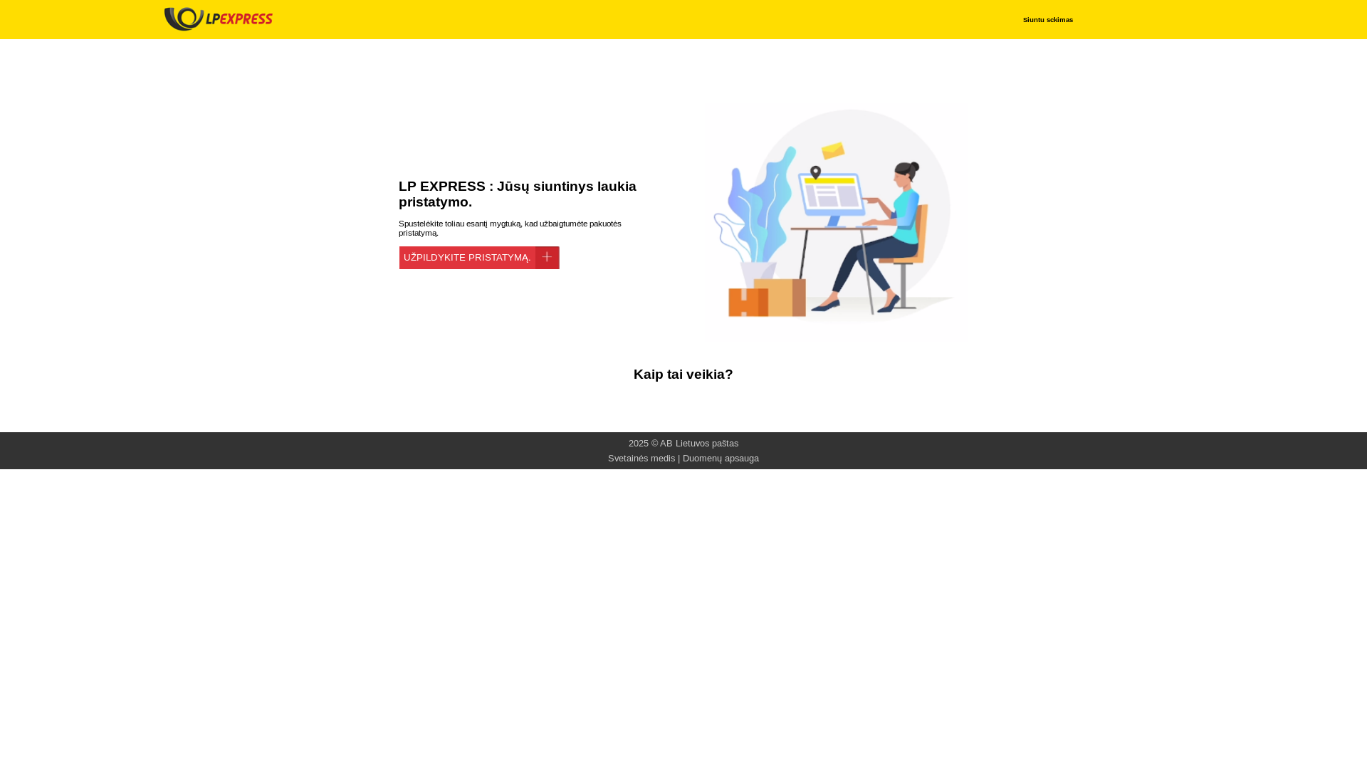 website screenshot of https://ekspedijavimas-paketas.info/
