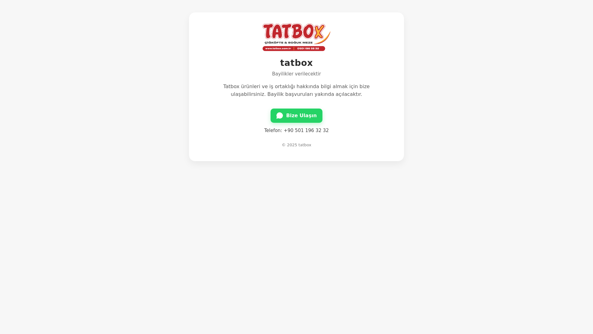 website screenshot of https://tatbox.com.tr/