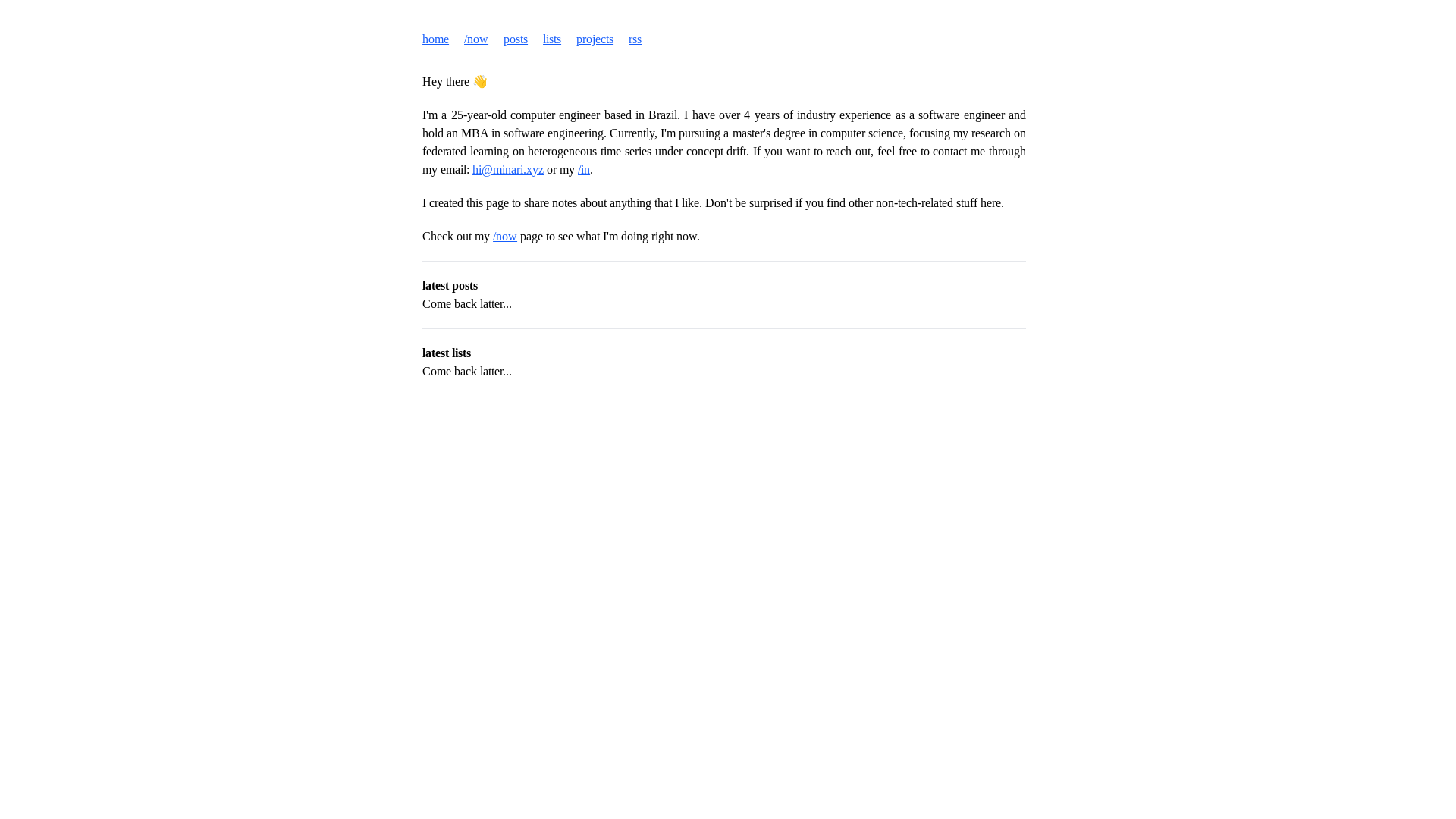 website screenshot of https://minari-blog.pages.dev/