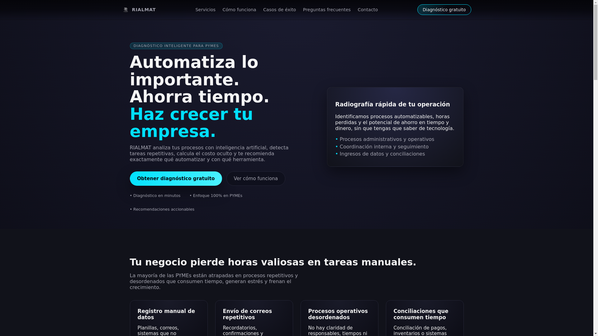 website screenshot of https://rialmat.com/