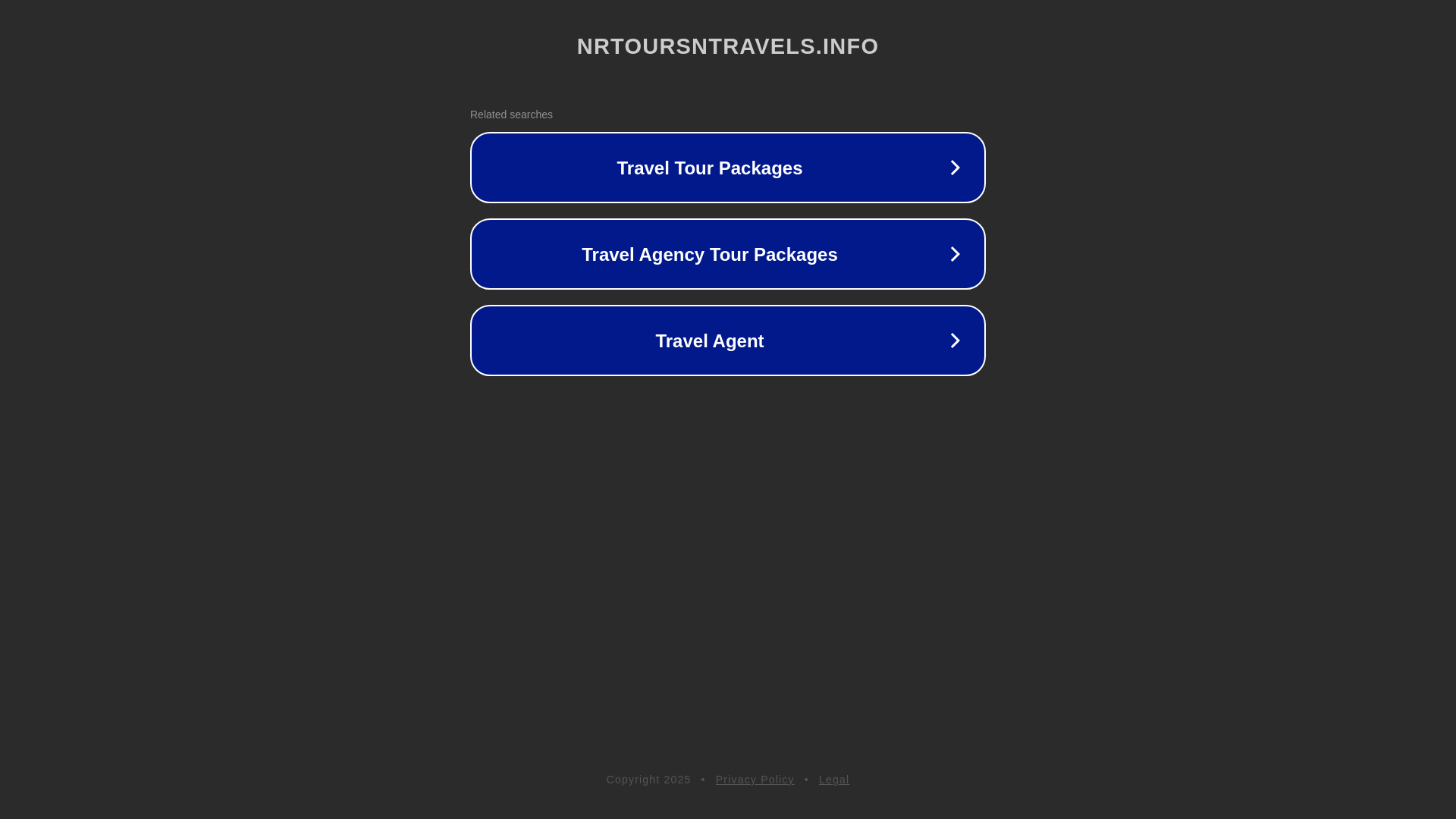 website screenshot of https://nrtoursntravels.info/