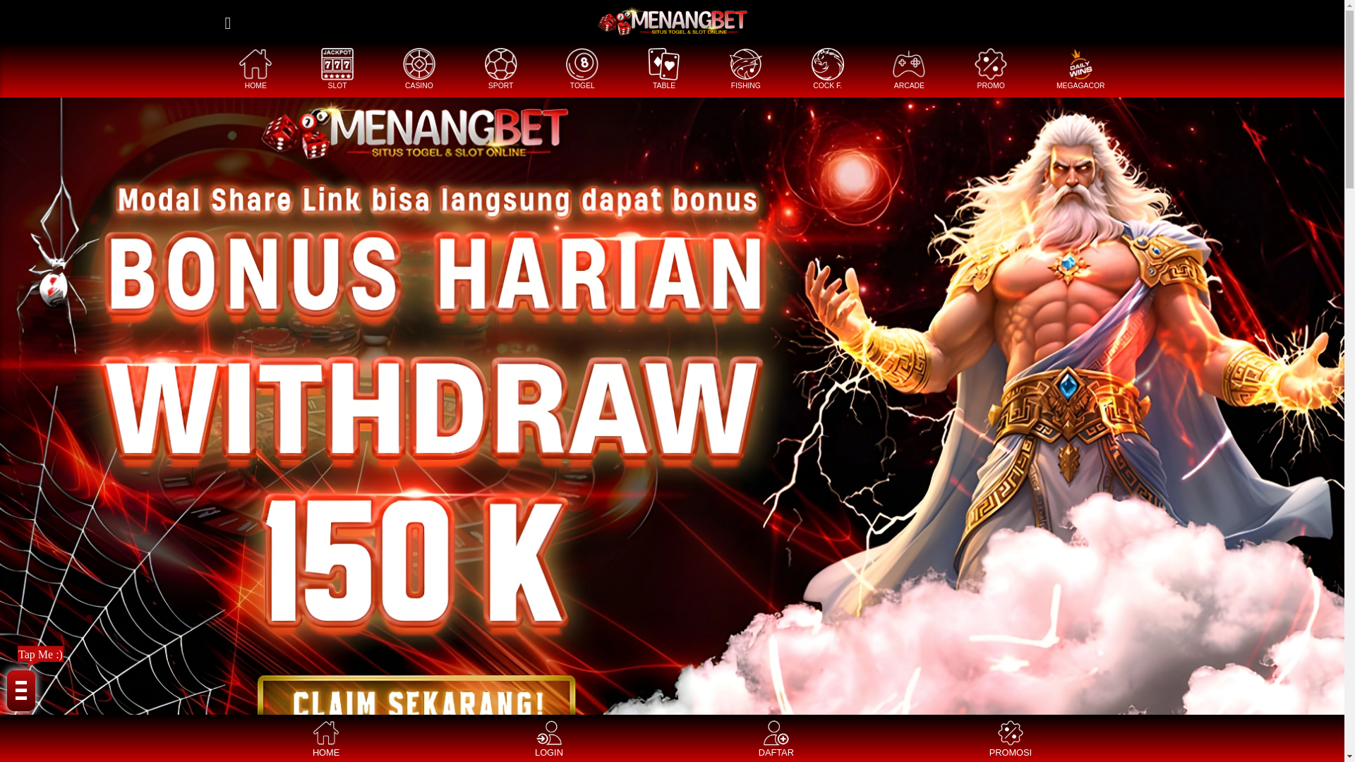 website screenshot of https://menangbetoke.top/