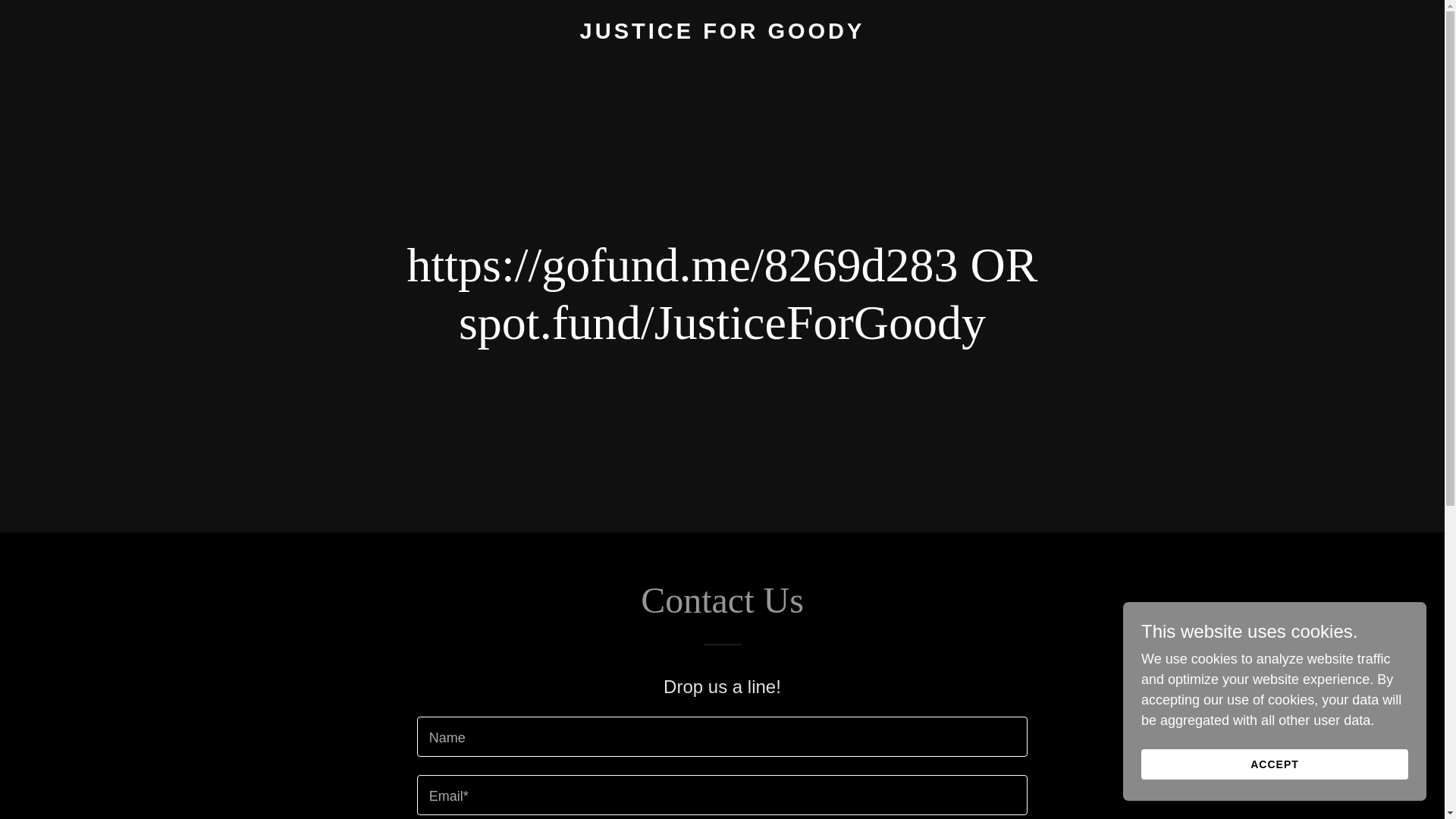 website screenshot of https://justiceforgoody.com/