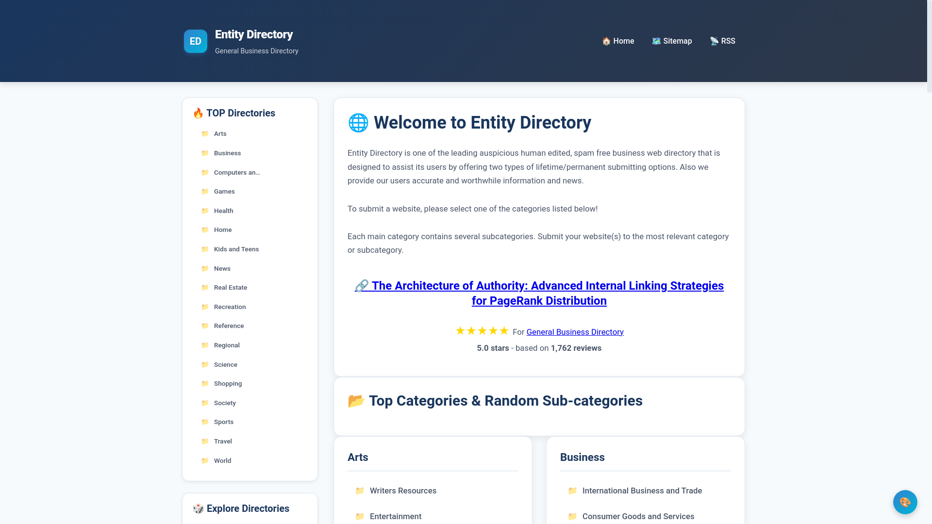 website screenshot of https://entitydirectory.web.id/