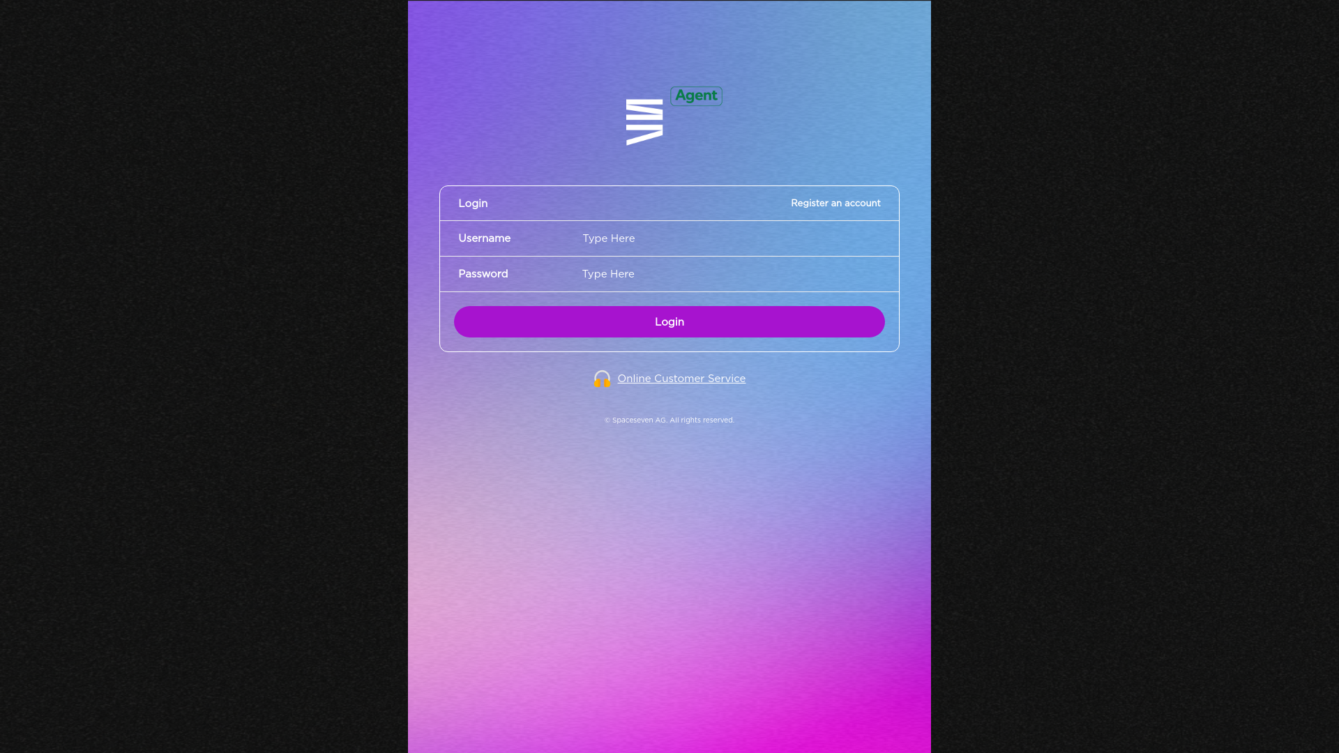 website screenshot of https://spacesevenag.com/