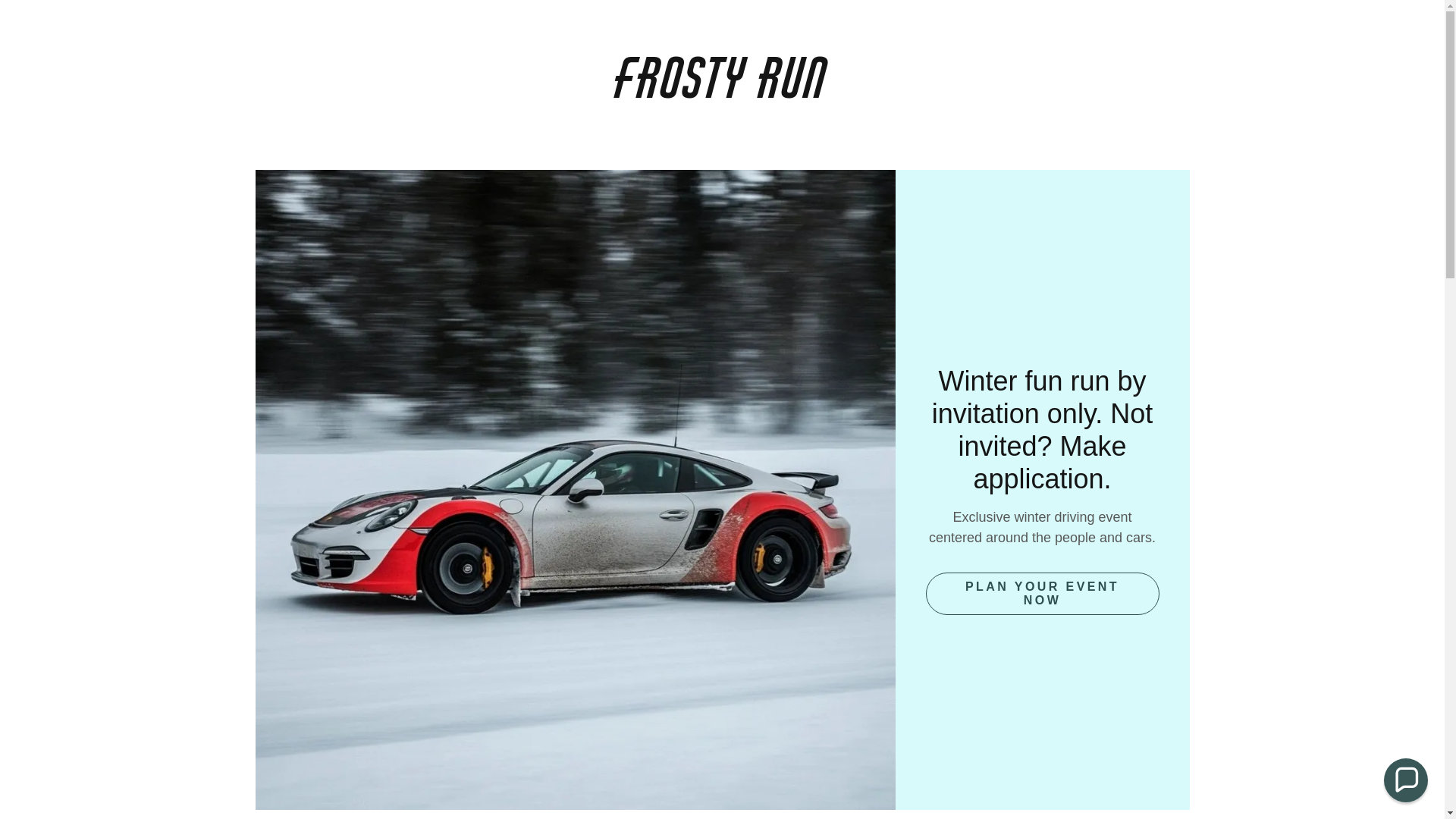 website screenshot of https://frostyrun.com/