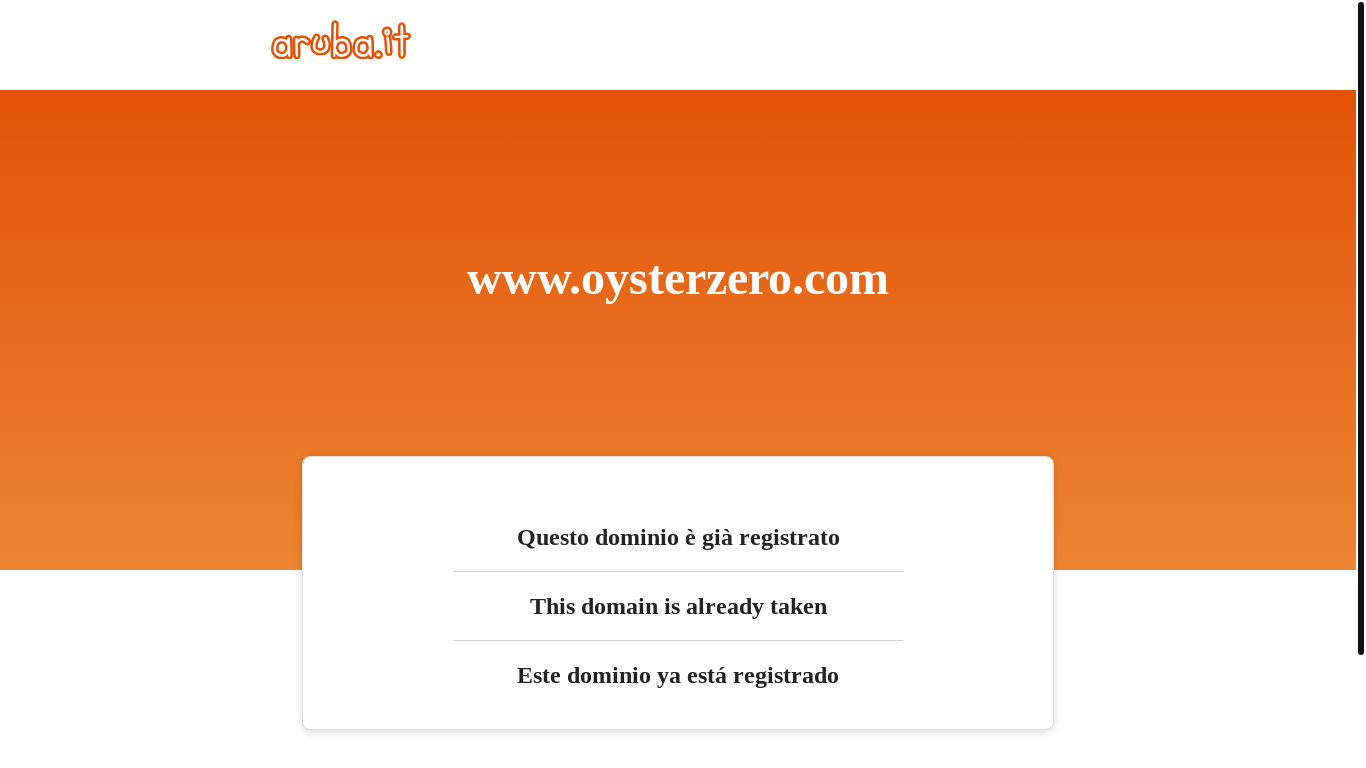 website screenshot of https://oysterzero.net/