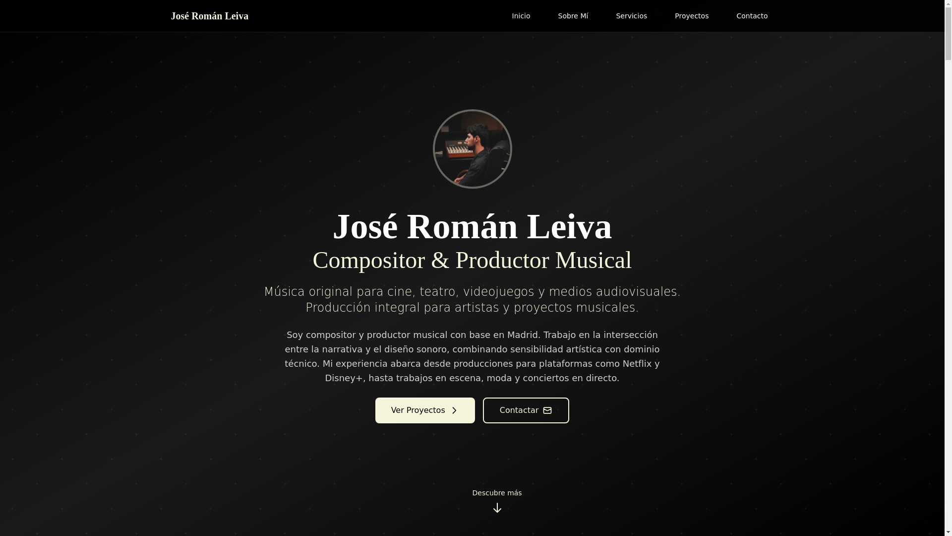 website screenshot of https://joseromanleiva.com/