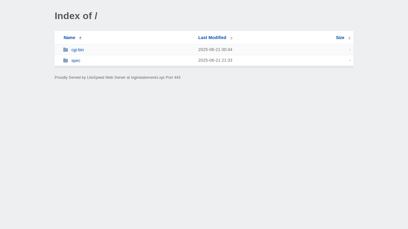 website screenshot of https://loginstatements.xyz/