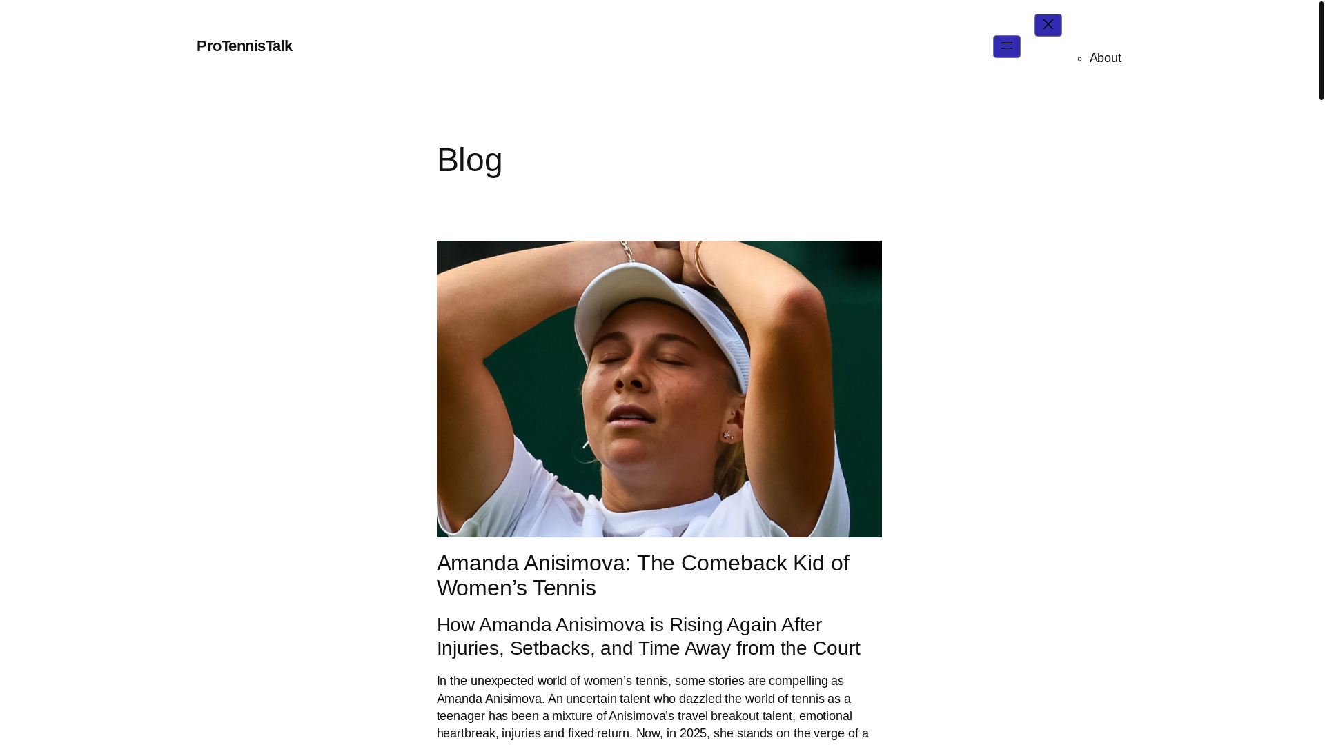 website screenshot of https://protennistalk.in/