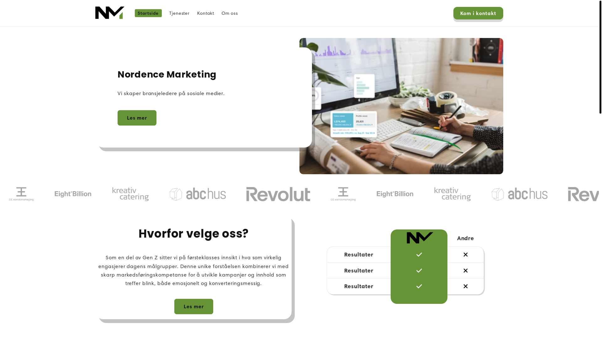website screenshot of https://nordencemarketing.com/