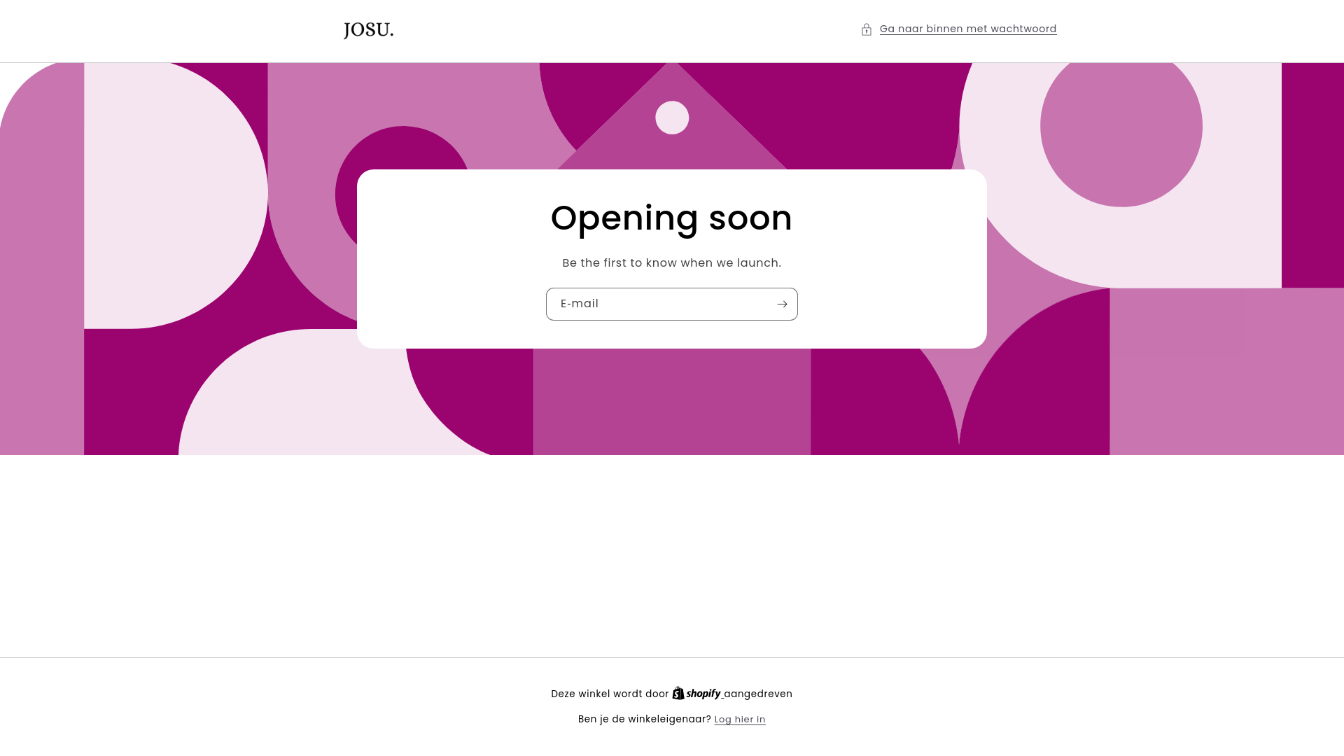 website screenshot of https://josufashion.nl/
