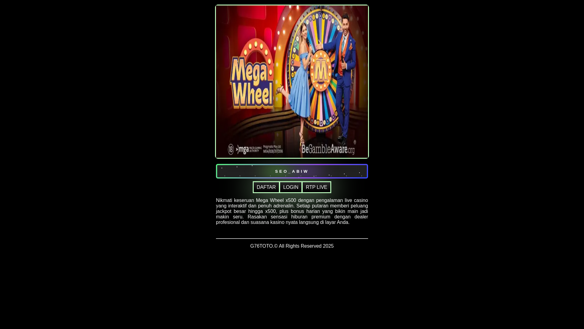 website screenshot of https://mega-wheel-live.pages.dev/