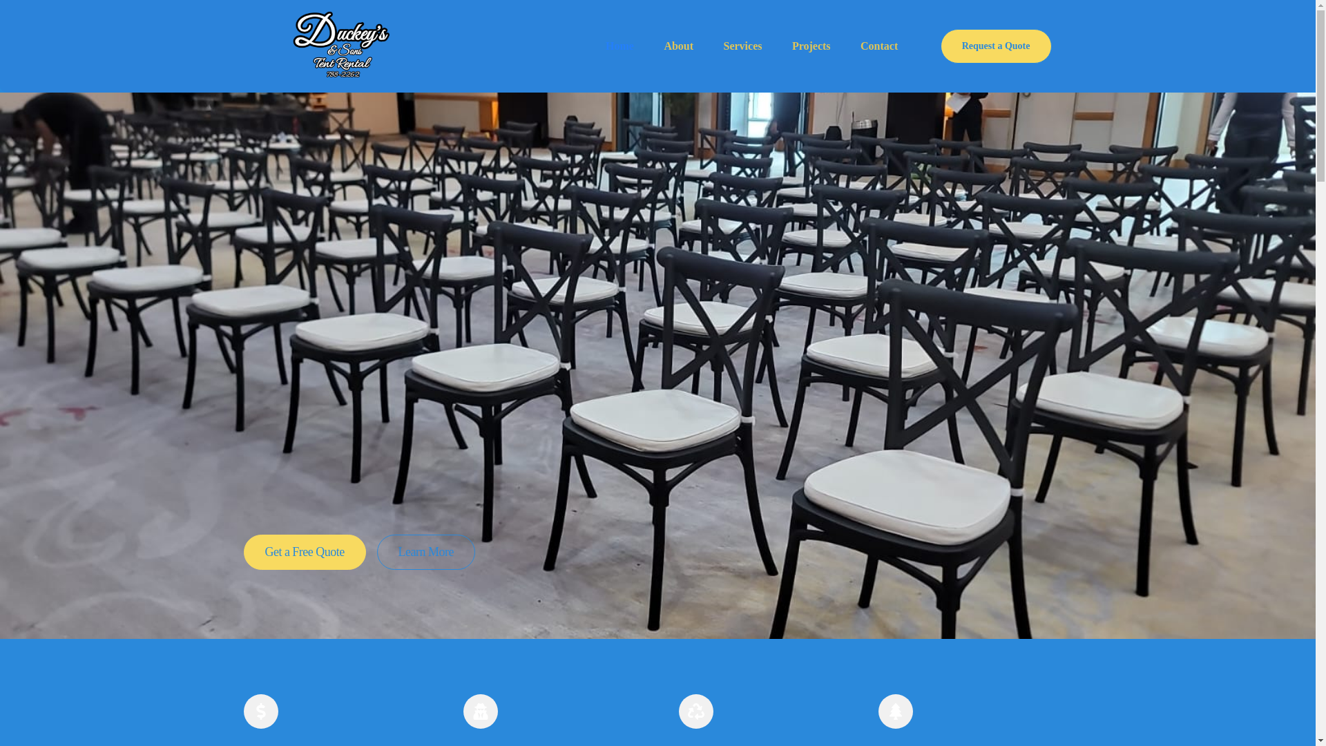 website screenshot of https://duckeystentrental.com/