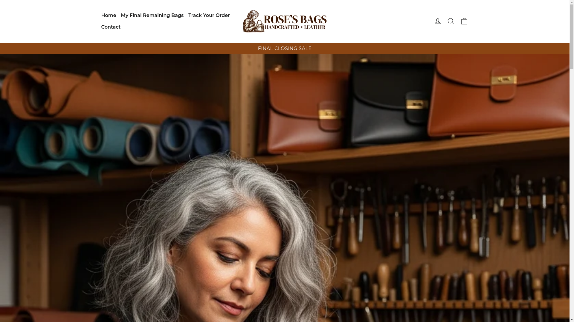 website screenshot of https://rosesbags.com/