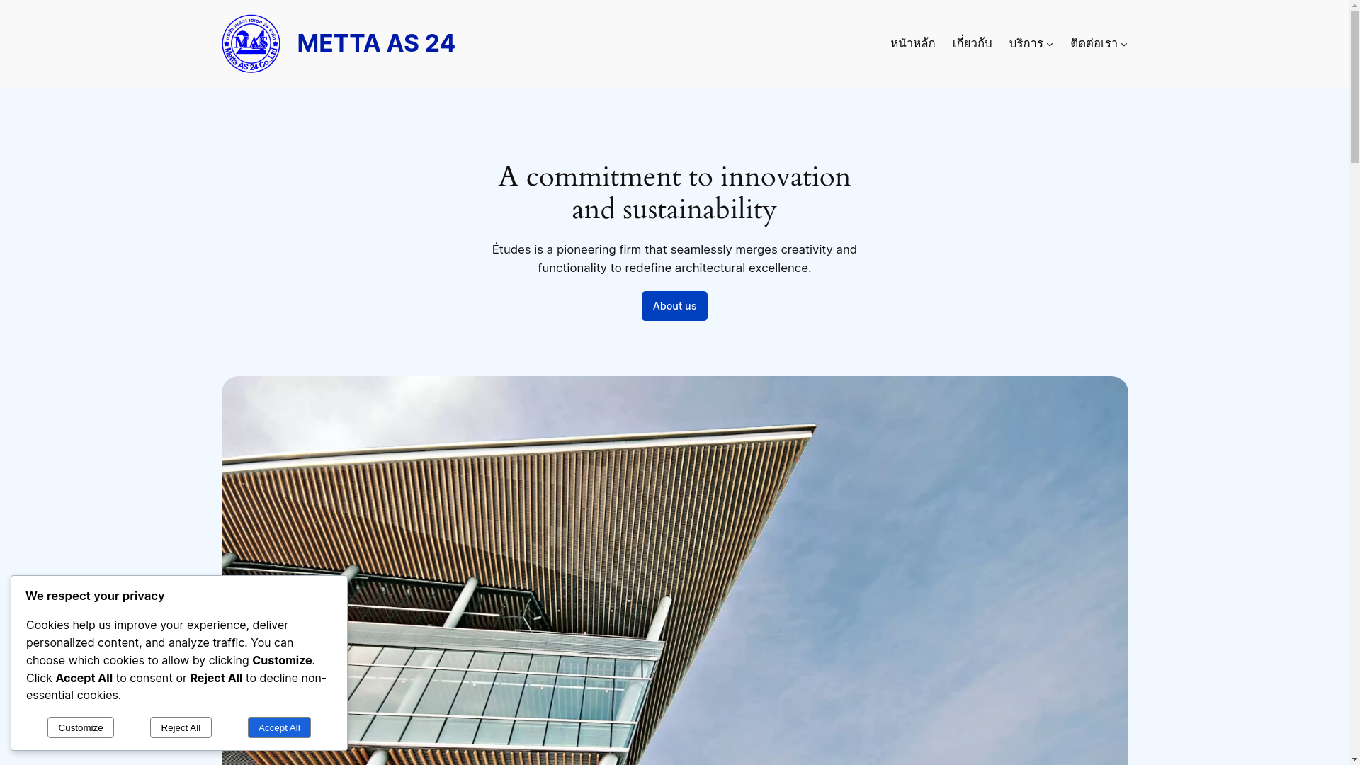 website screenshot of https://mettaas24.com/